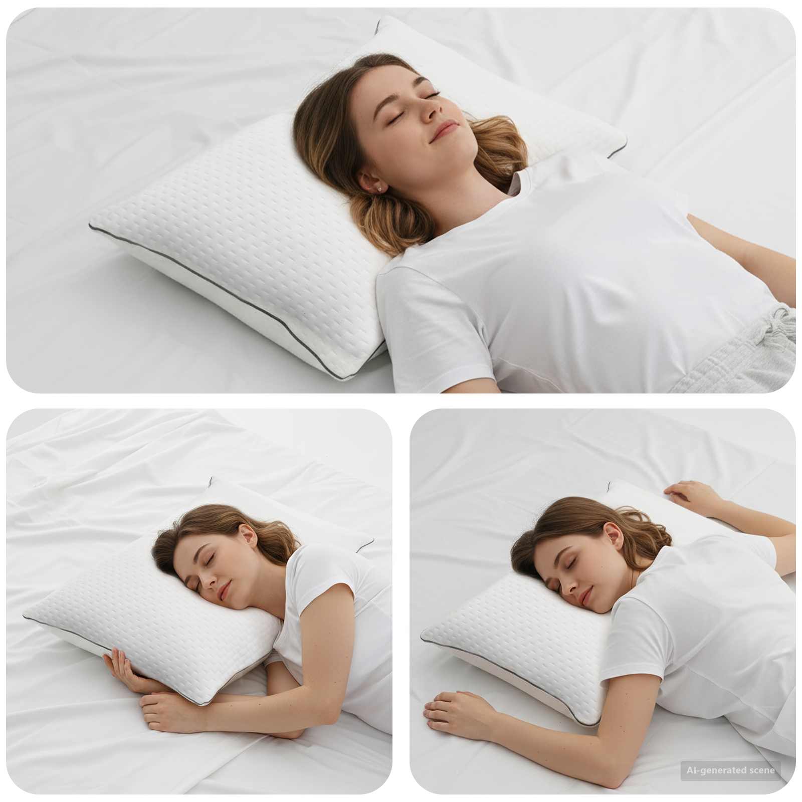 VidaXL oreiller de couchage blanc 70 x 50 x 18 cm