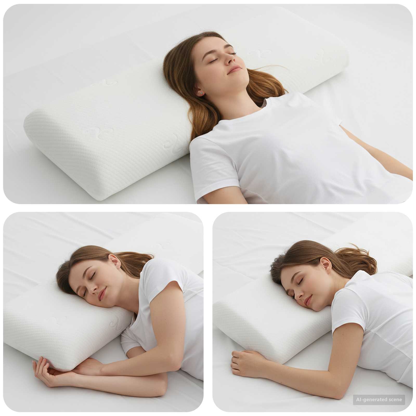 Vidaxxl oreiller de couchage uni blanc 70 x 36 x 13 cm