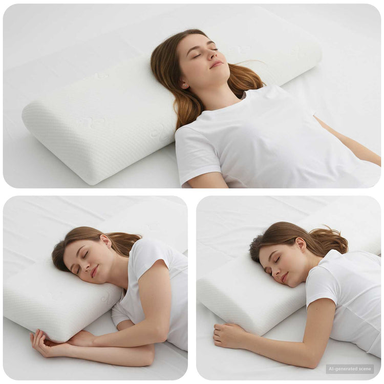 Vidaxxl oreiller de couchage uni blanc 70 x 36 x 13 cm