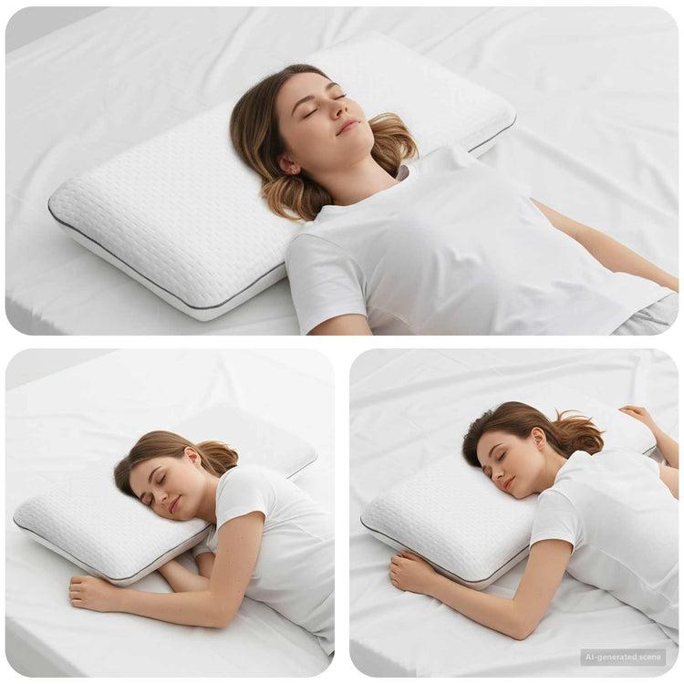 Vidaxxl oreiller de couchage uni blanc 80 x 40 x 12 cm