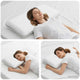 Vidaxxl oreiller de couchage uni blanc 70 x 40 x 14 cm
