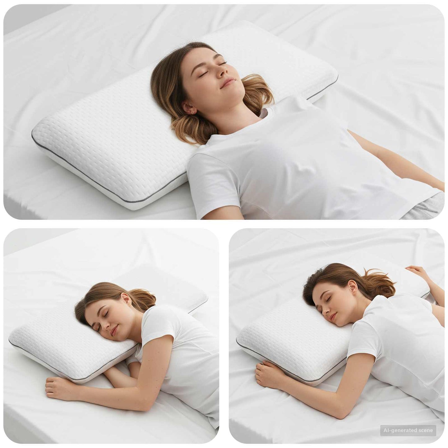 Vidaxxl oreiller de couchage uni blanc 80 x 35 x 10 cm
