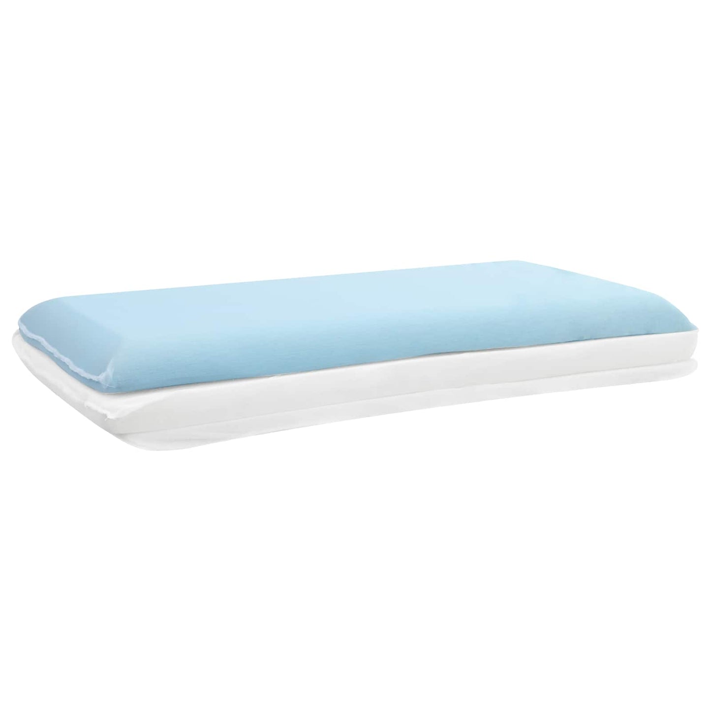 Vidaxxl oreiller de couchage uni blanc 80 x 35 x 10 cm