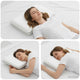 Vidaxxl oreiller de couchage uni blanc 60 x 40 x 10 cm