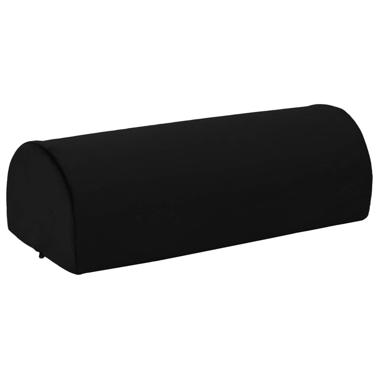 Vidaxxl coussin repose-pieds uni noir 42 x 18 x 13 cm
