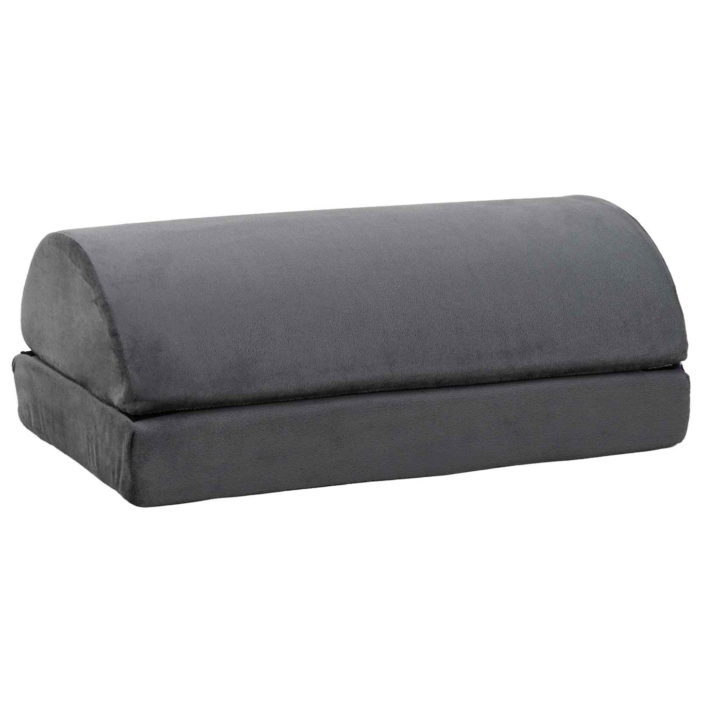 Vidaxxl coussin repose-pieds uni gris 44 x 29 x 17 cm