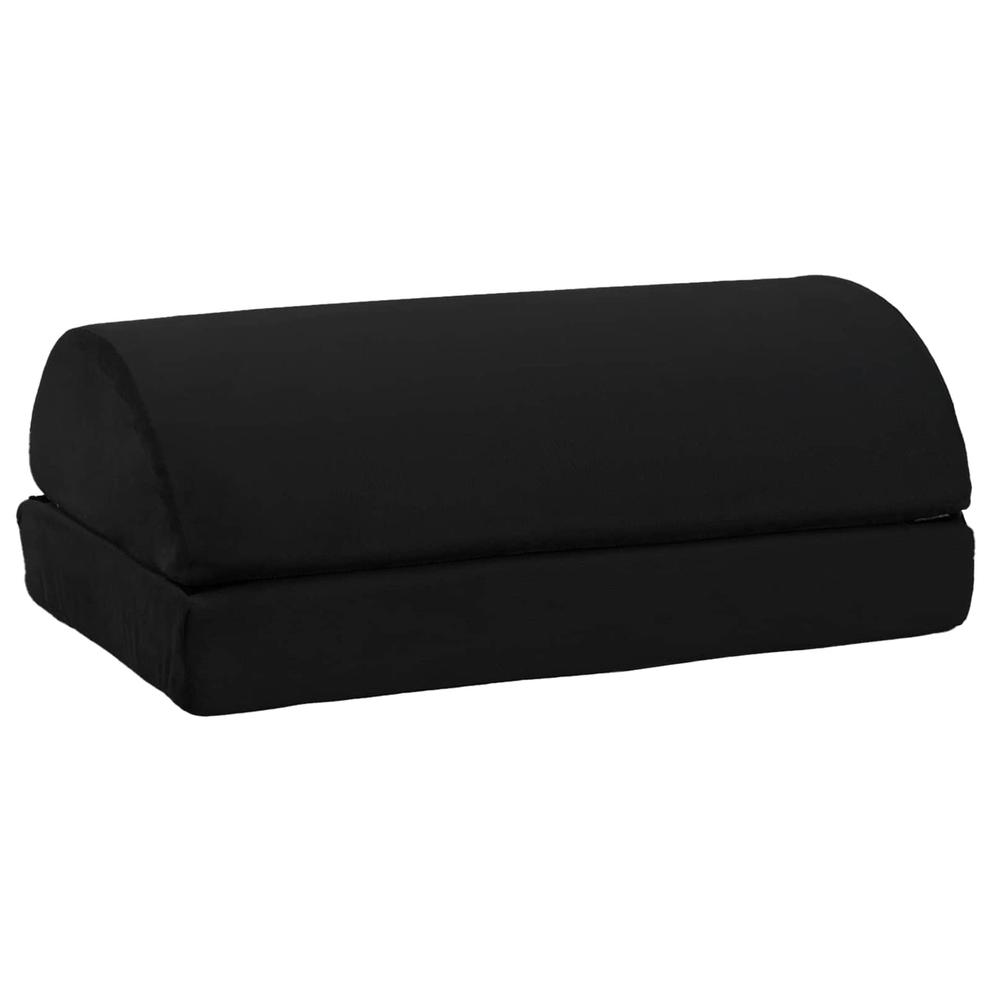Vidaxxl coussin repose-pieds uni noir 44 x 29 x 17 cm