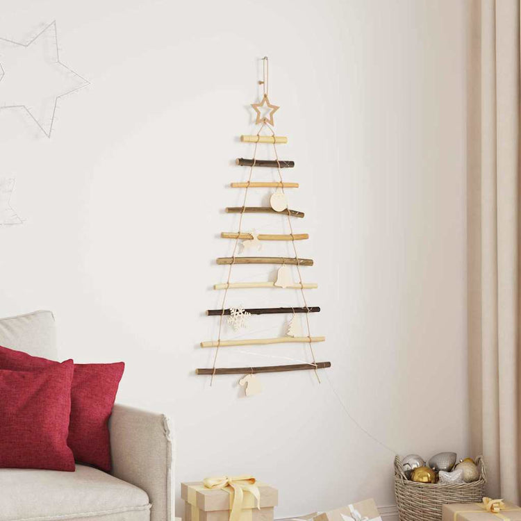 Vidaxx Sapin de Noël avec 30 LED en bois de frêne massif naturel 90 cm