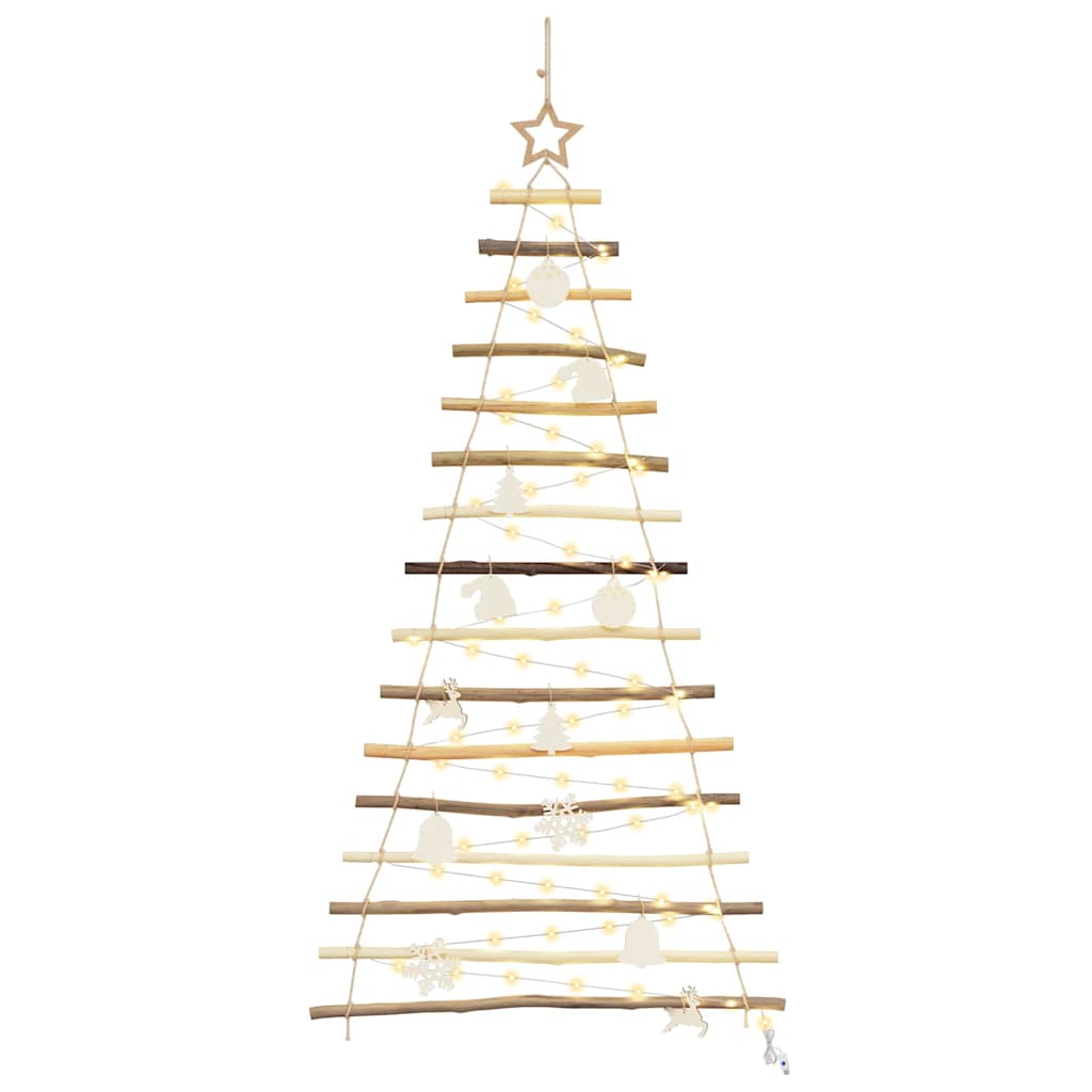 Vidaxx Sapin de Noël avec 50 LED naturel 120 cm en frêne massif