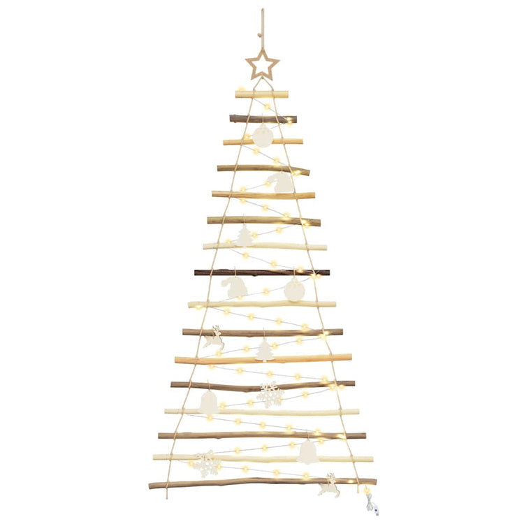 Vidaxx Sapin de Noël avec 50 LED naturel 120 cm en frêne massif