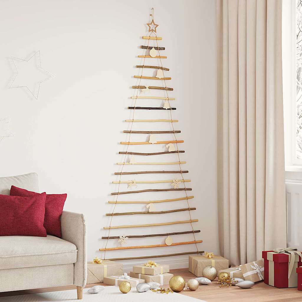 Vidaxx Sapin de Noël avec 130 LED naturel 210 cm en frêne massif