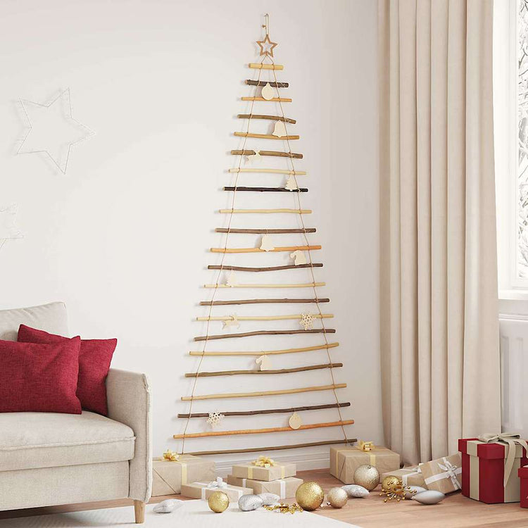 Vidaxx Sapin de Noël avec 130 LED naturel 210 cm en frêne massif
