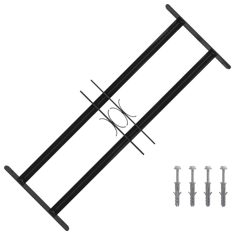Vidaxx grille de fenêtre noir 76 x 30 cm en acier thermolaqué