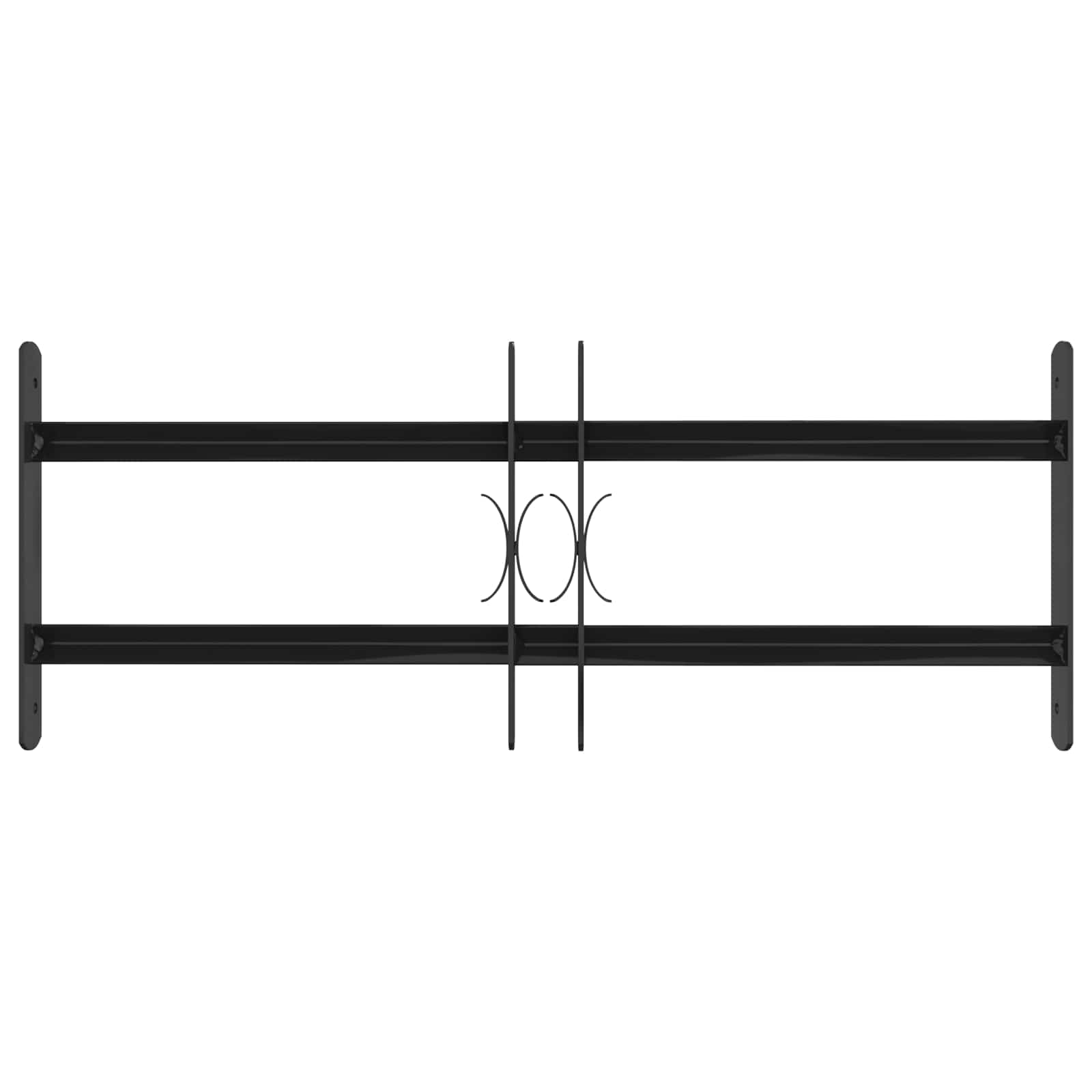 Vidaxx grille de fenêtre noir 76 x 30 cm en acier thermolaqué