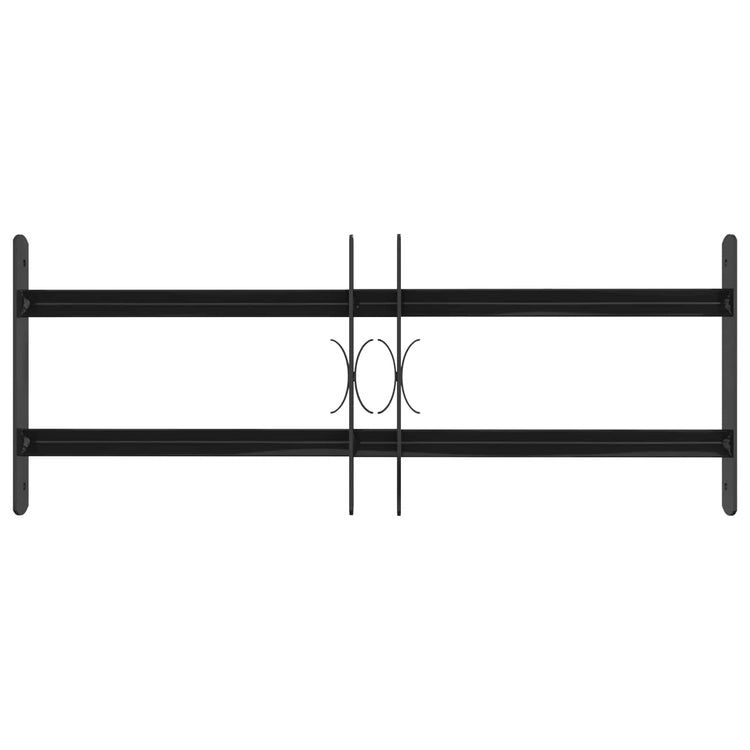 Vidaxx grille de fenêtre noir 76 x 30 cm en acier thermolaqué