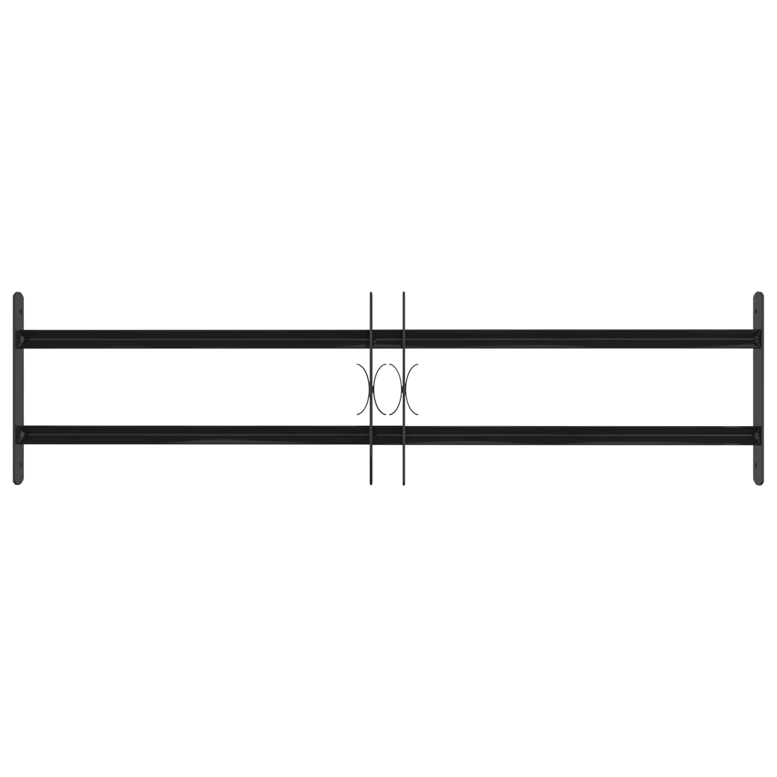Vidaxx grille de fenêtre noir 115 x 30 cm en acier thermolaqué