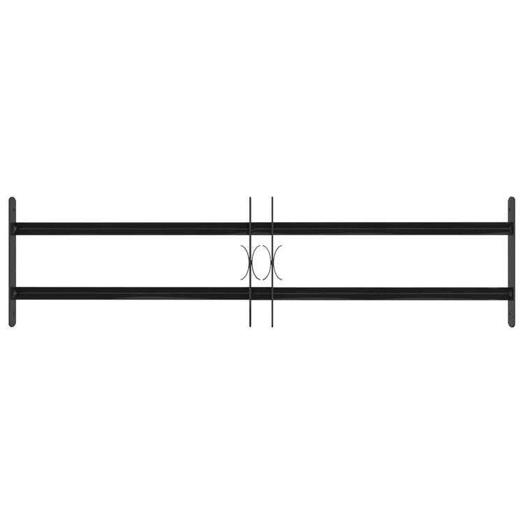 Vidaxx grille de fenêtre noir 115 x 30 cm en acier thermolaqué