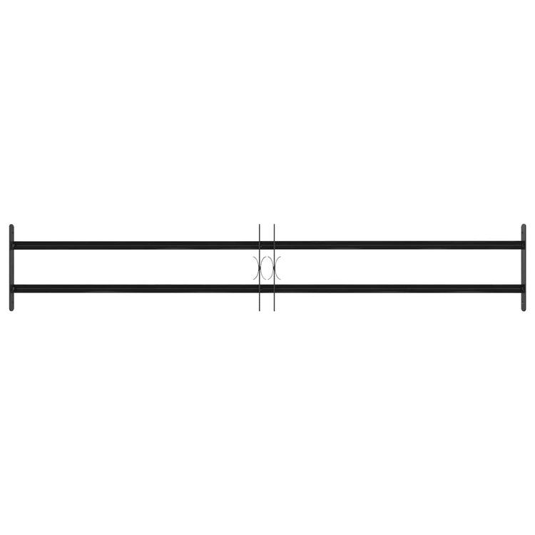 Vidaxx grille de fenêtre noir 176 x 30 cm en acier thermolaqué