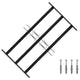 Vidaxx grille de fenêtre noir 75,5 x 45 cm en acier thermolaqué