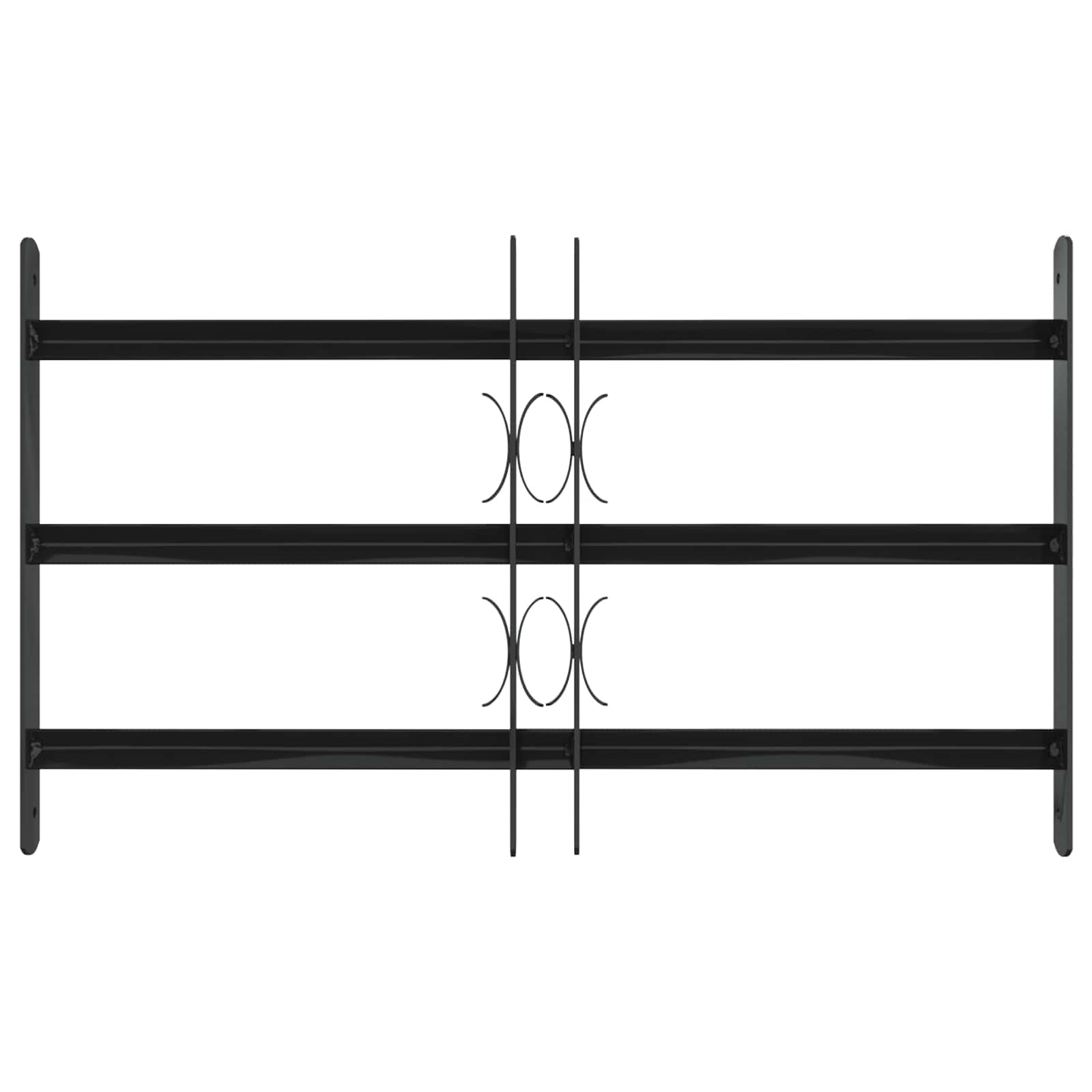 Vidaxx grille de fenêtre noir 75,5 x 45 cm en acier thermolaqué