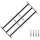 Vidaxx grille de fenêtre noir 116 x 45 cm en acier thermolaqué