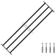 Vidaxx grille de fenêtre noir 174 x 45 cm en acier thermolaqué