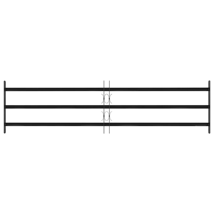 Vidaxx grille de fenêtre noir 174 x 45 cm en acier thermolaqué