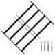 Vidaxx grille de fenêtre noir 75,5 x 60 cm en acier thermolaqué