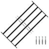 Vidaxx grille de fenêtre noir 115 x 60 cm en acier thermolaqué