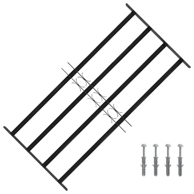 Vidaxx grille de fenêtre noir 115 x 60 cm en acier thermolaqué