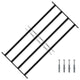 Vidaxx grille de fenêtre noir 115 x 60 cm en acier thermolaqué