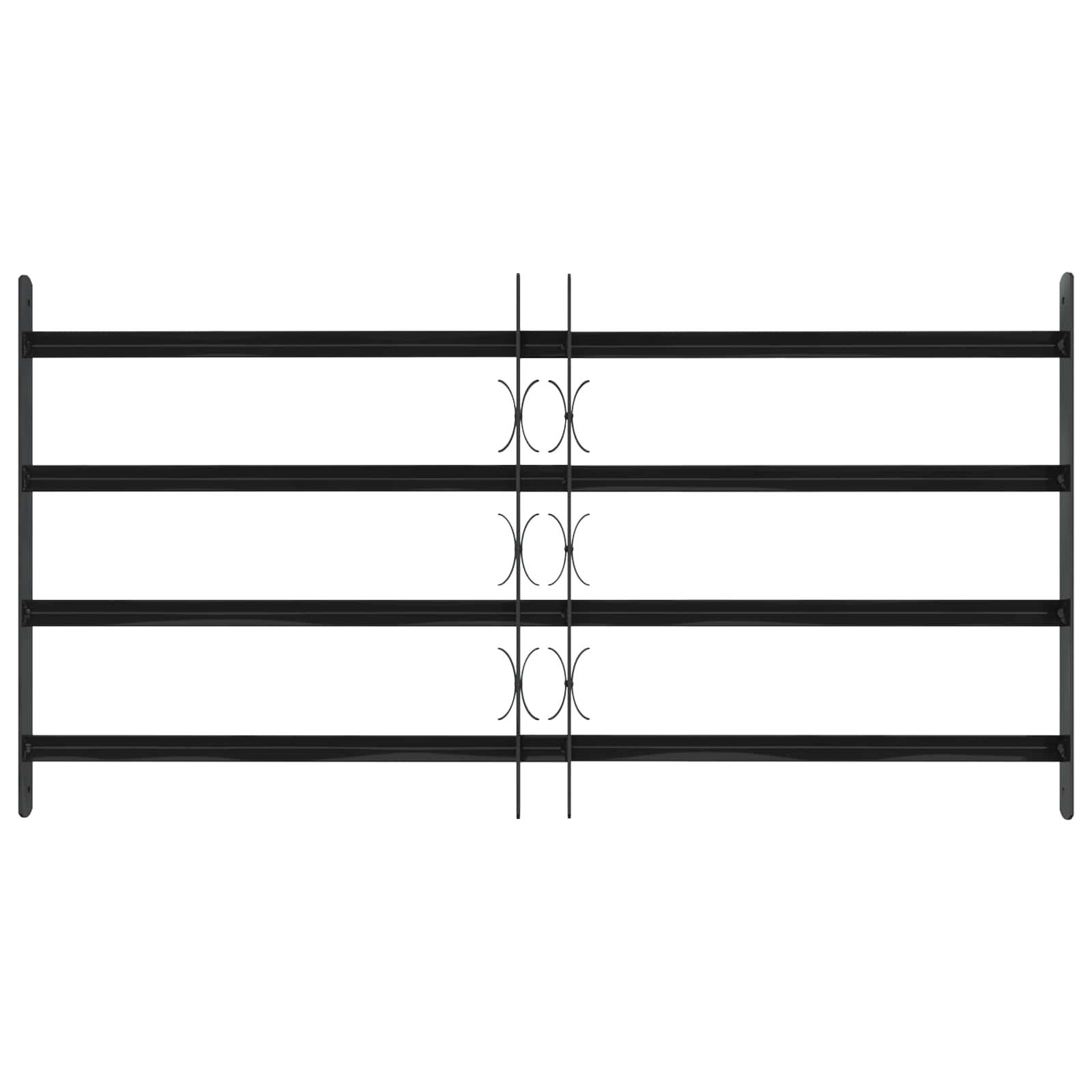 Vidaxx grille de fenêtre noir 115 x 60 cm en acier thermolaqué