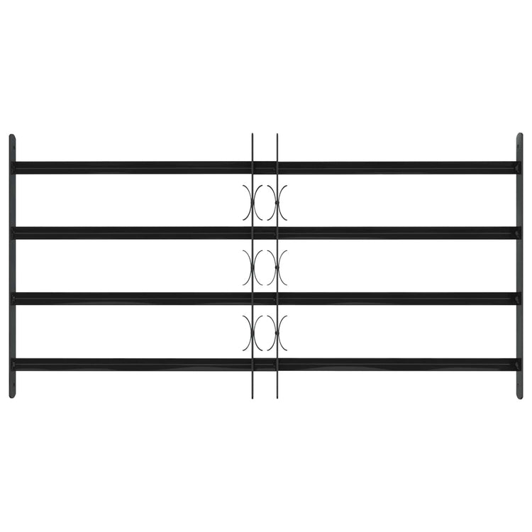 Vidaxx grille de fenêtre noir 115 x 60 cm en acier thermolaqué