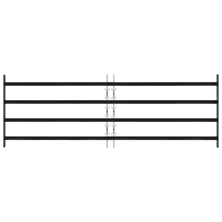Vidaxx grille de fenêtre noir 175 x 60 cm en acier thermolaqué