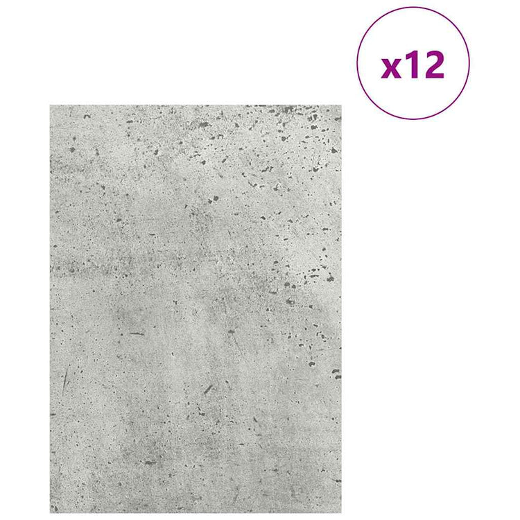 Vidaxx panneaux décoratifs 12 pcs gris béton 15 x 21 x 0,27 cm bois d'ingénierie