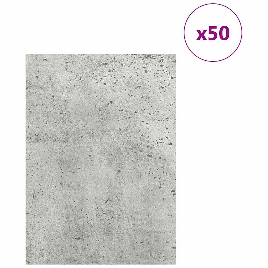 Vidaxx panneaux décoratifs 50 pcs gris béton 15 x 21 x 0,27 cm bois d'ingénierie