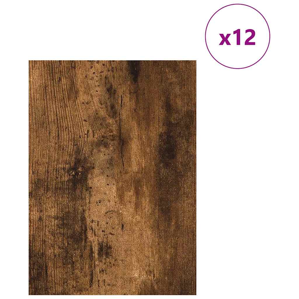 Panneaux décoratifs Vidaxx 12 pcs chêne fumé 15 x 21 x 0,27 cm
