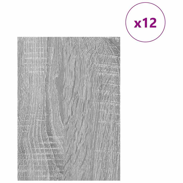 Vidaxx panneaux décoratifs 12 pcs gris sonoma 15 x 21 x 0,27 cm bois d'ingénierie