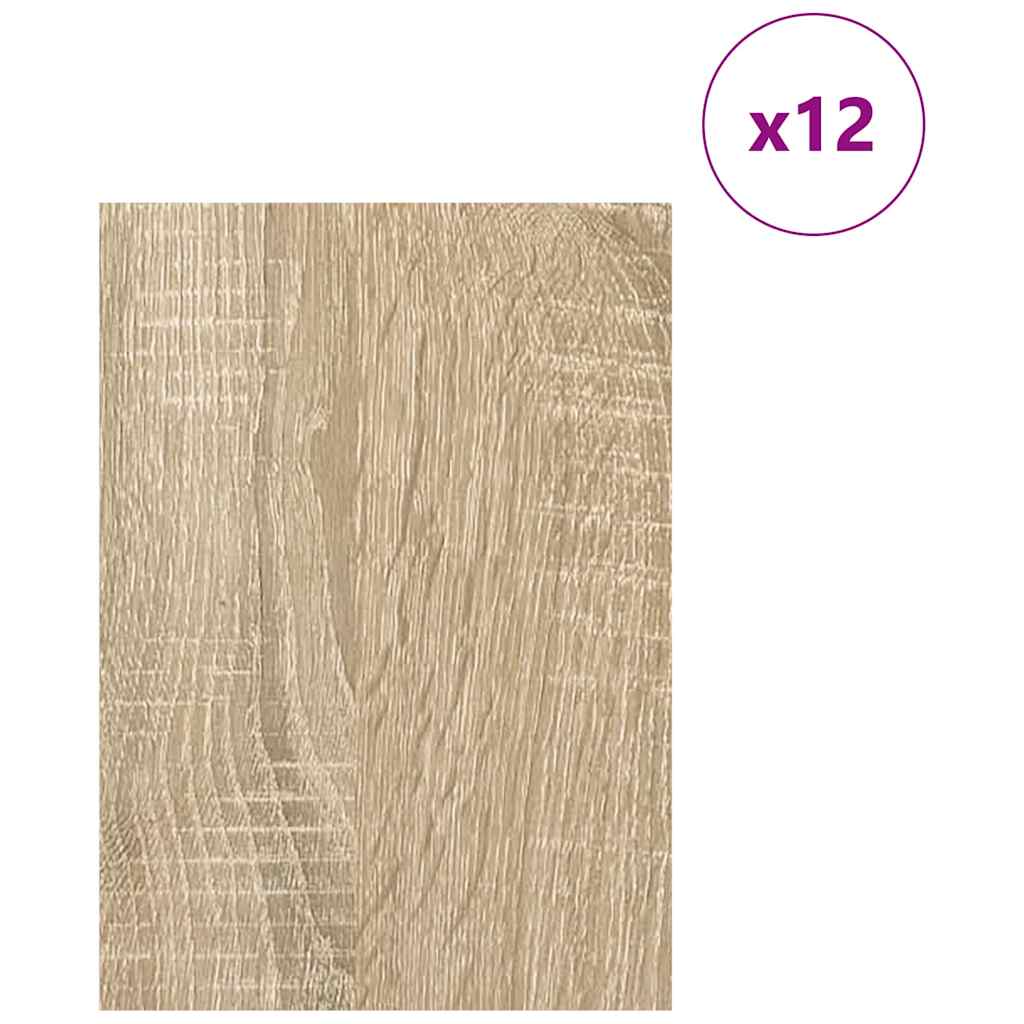 Vidaxx panneaux décoratifs 12 pcs chêne sonoma 21 x 30 x 0,27 cm bois d'ingénierie