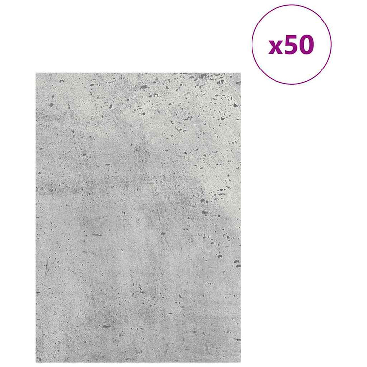 Vidaxx panneaux décoratifs 50 pcs gris béton 21 x 30 x 0,27 cm bois d'ingénierie