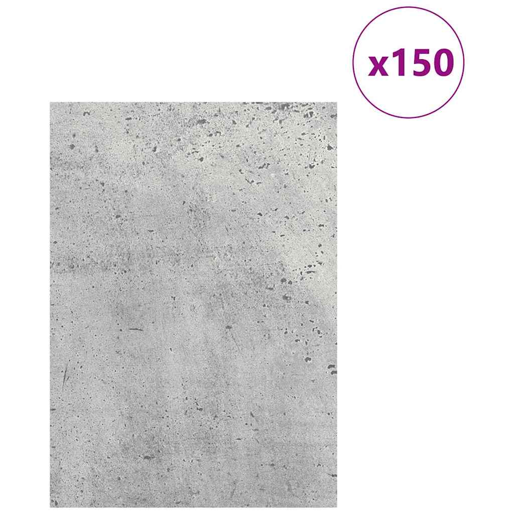 Vidaxx panneaux décoratifs 150 pcs gris béton 21 x 30 x 0,27 cm bois d'ingénierie