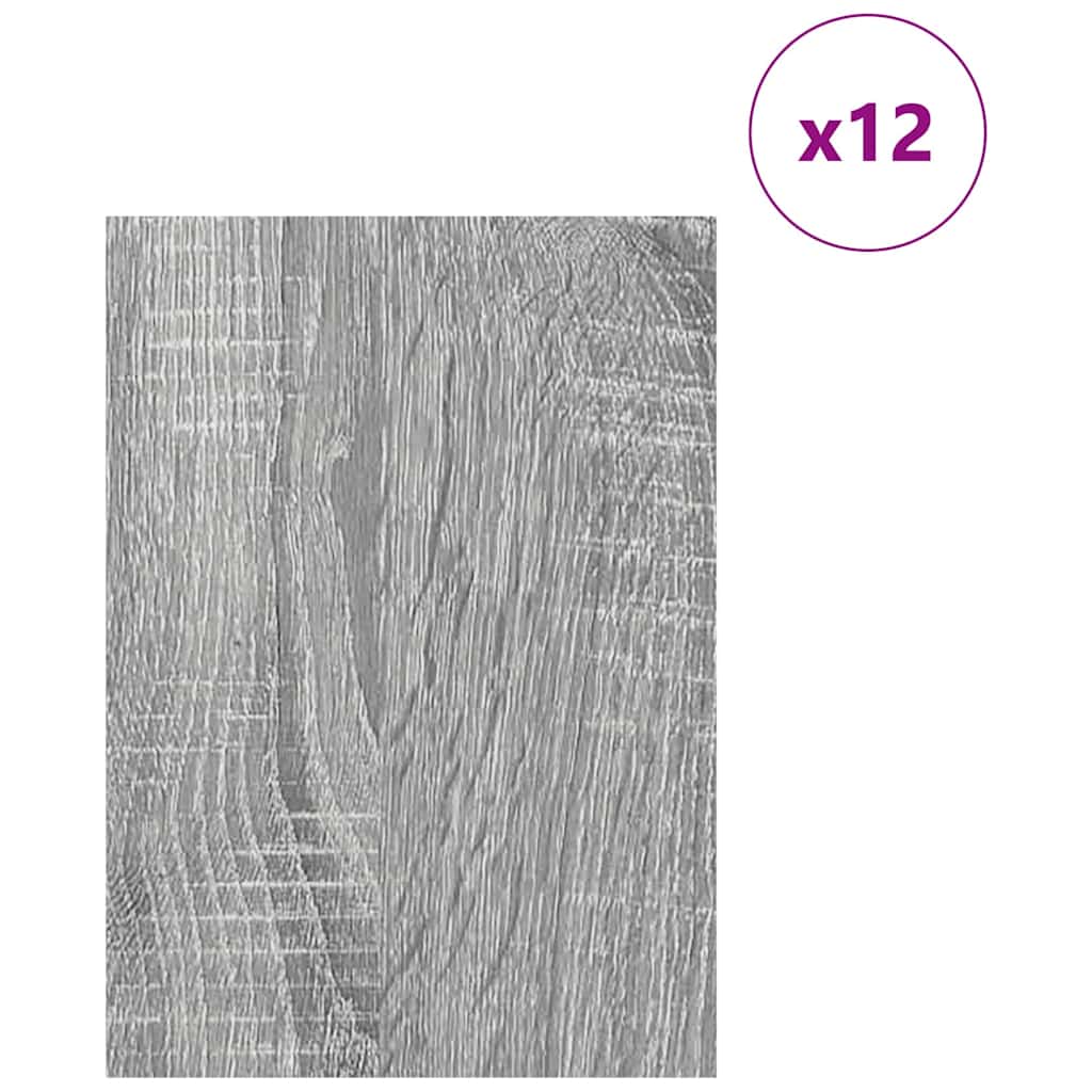 Vidaxx panneaux décoratifs 12 pcs gris sonoma 21 x 30 x 0,27 cm bois d'ingénierie