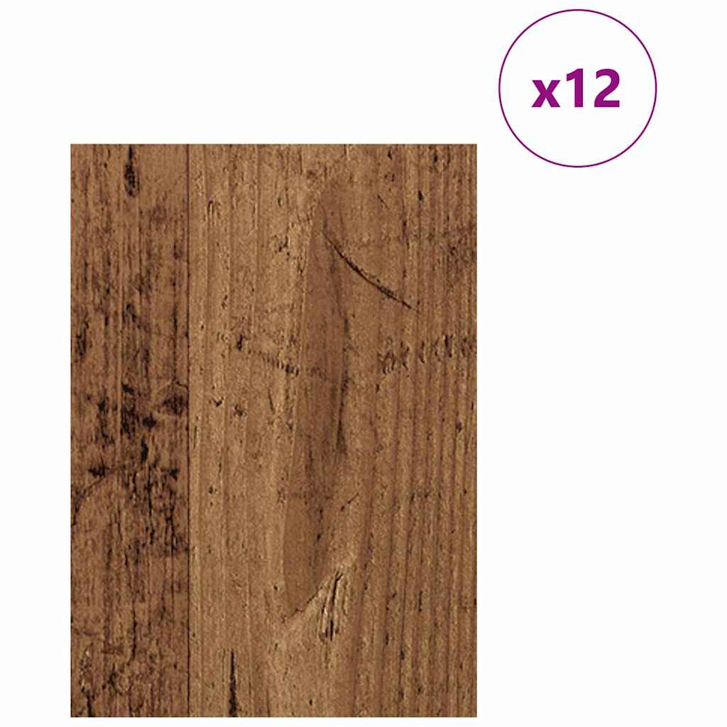 Vidaxx panneaux décoratifs 12 pcs vieux bois 21 x 30 x 0,27 cm bois d'ingénierie