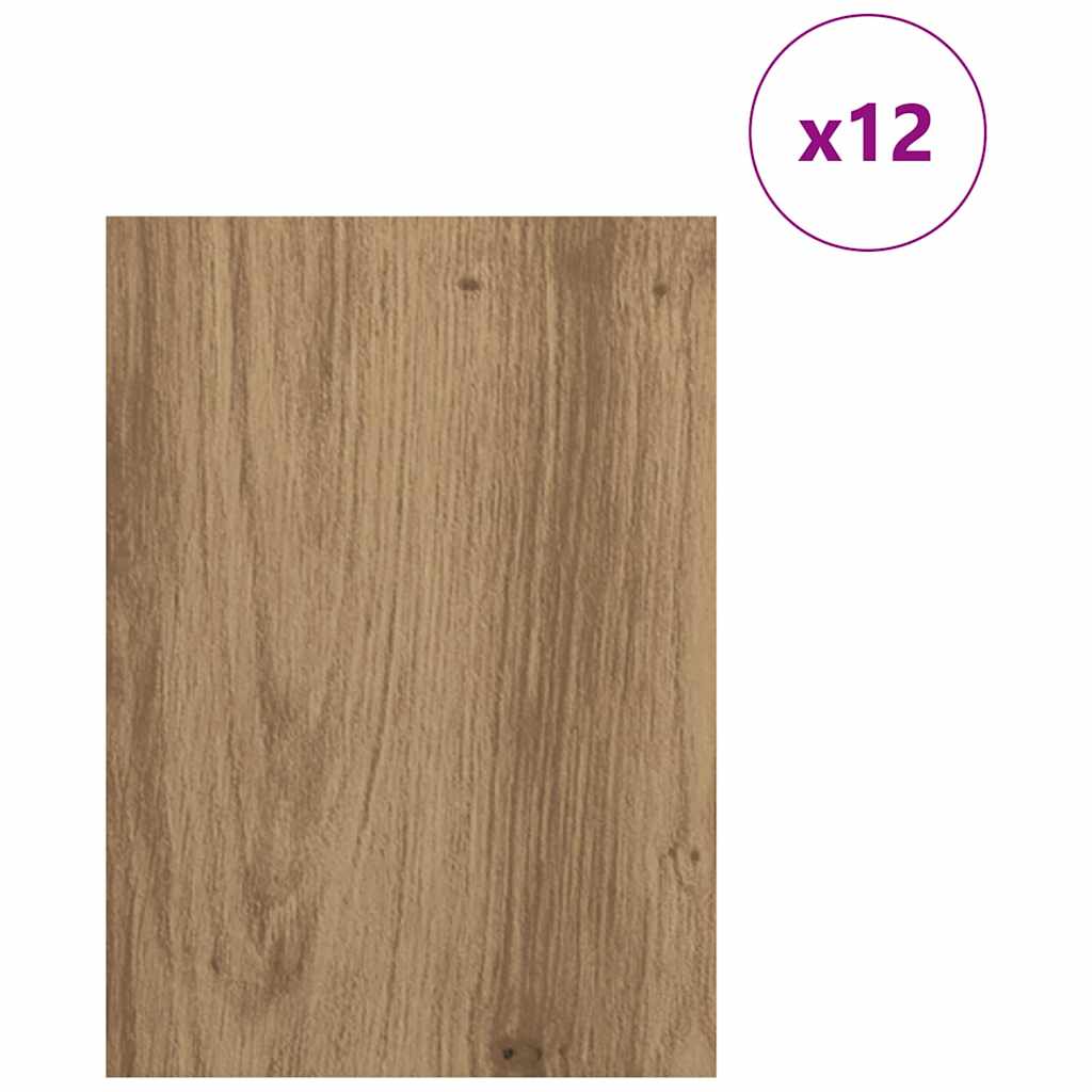 Vidaxx panneaux décoratifs 12 pcs chêne artisanal 21 x 30 x 0,27 cm