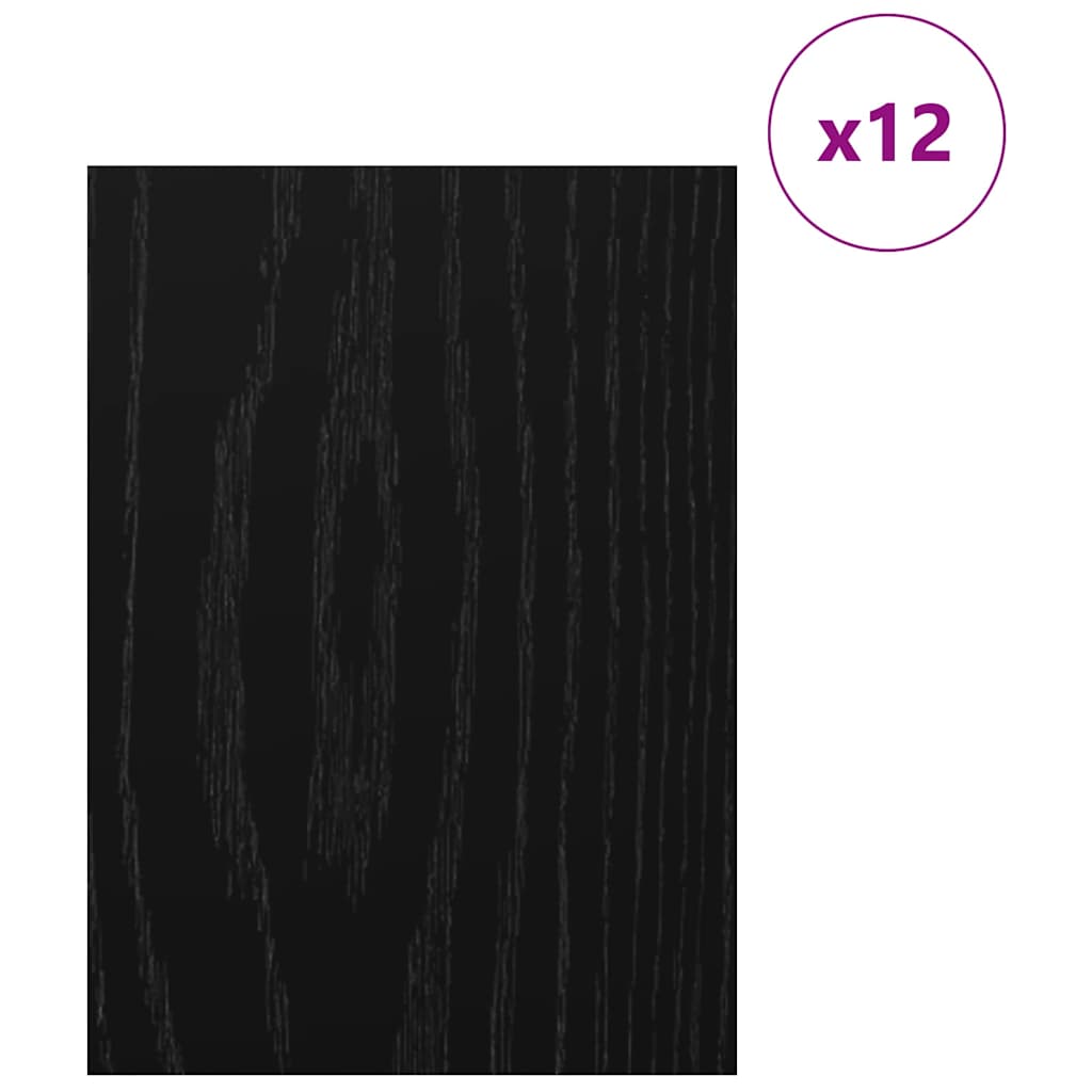 Vidaxx panneaux décoratifs 12 pcs chêne noir 30 x 42 x 0,27 cm bois d'ingénierie