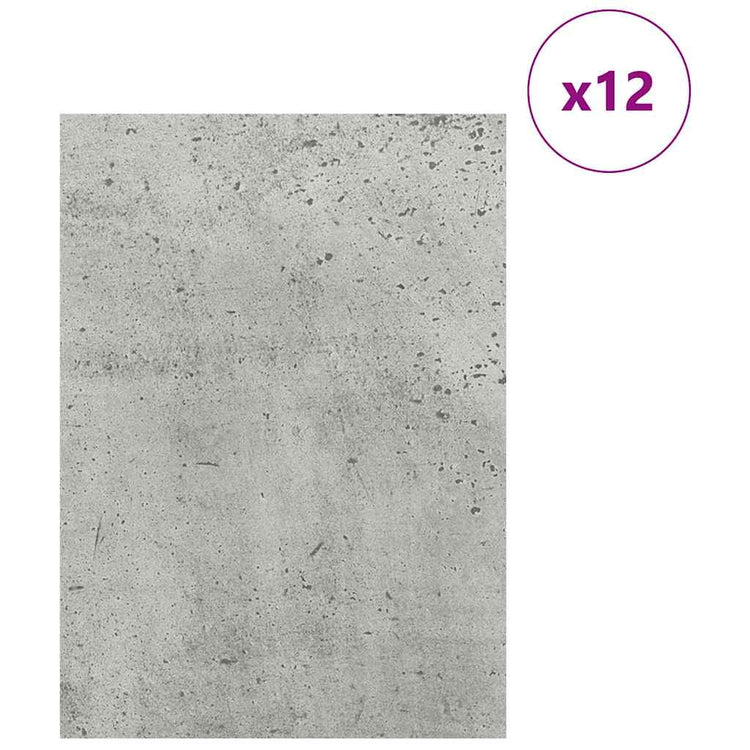 Vidaxx panneaux décoratifs 12 pcs gris béton 30 x 42 x 0,27 cm bois d'ingénierie