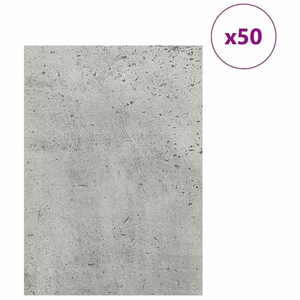 Vidaxx panneaux décoratifs 50 pcs gris béton 30 x 42 x 0,27 cm bois d'ingénierie