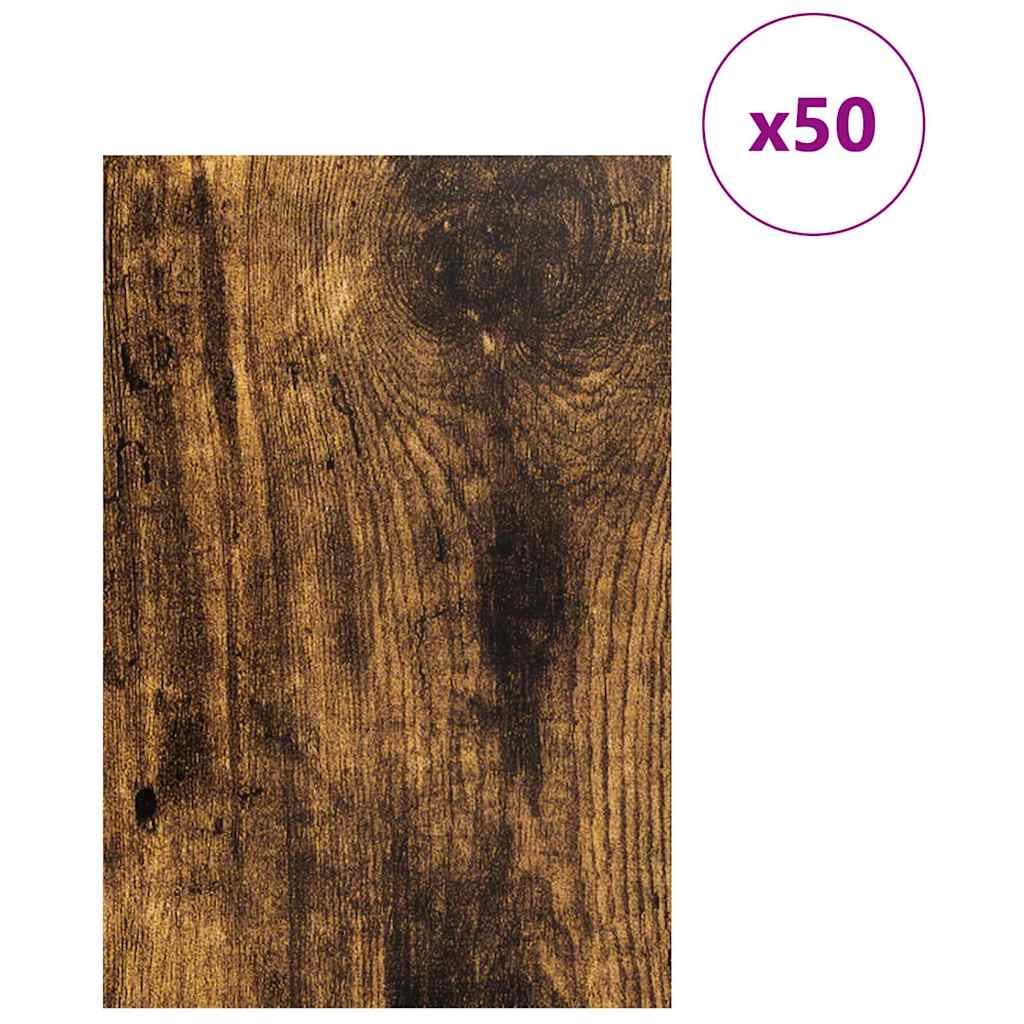 Panneaux décoratifs Vidaxx 50 pcs chêne fumé 40 x 60 x 0,27 cm