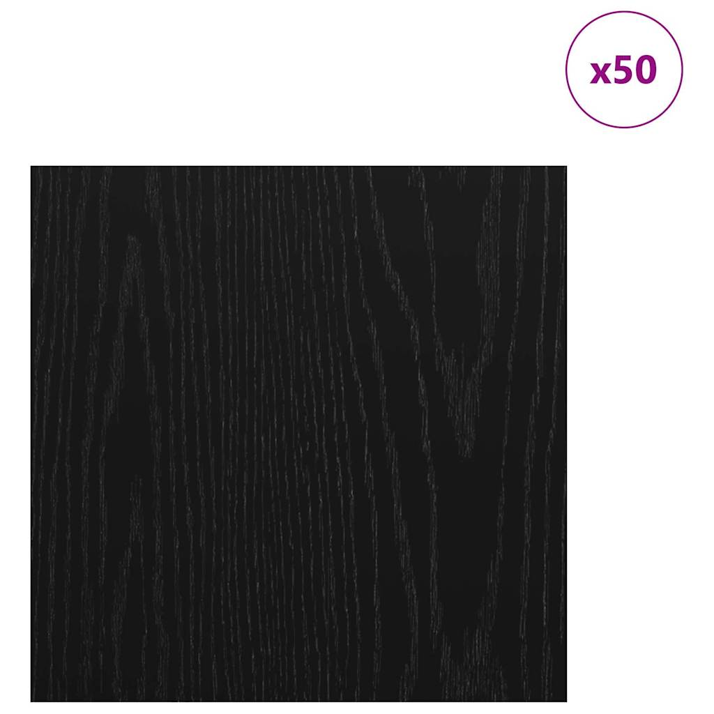 Vidaxx panneaux décoratifs 50 pcs chêne noir 30 x 30 x 0,27 cm bois d'ingénierie