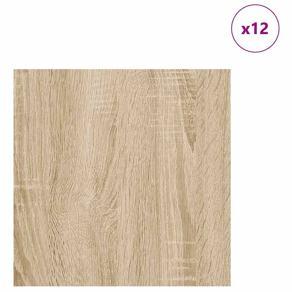 Vidaxx panneaux décoratifs 12 pcs chêne sonoma 30 x 30 x 0,27 cm bois d'ingénierie